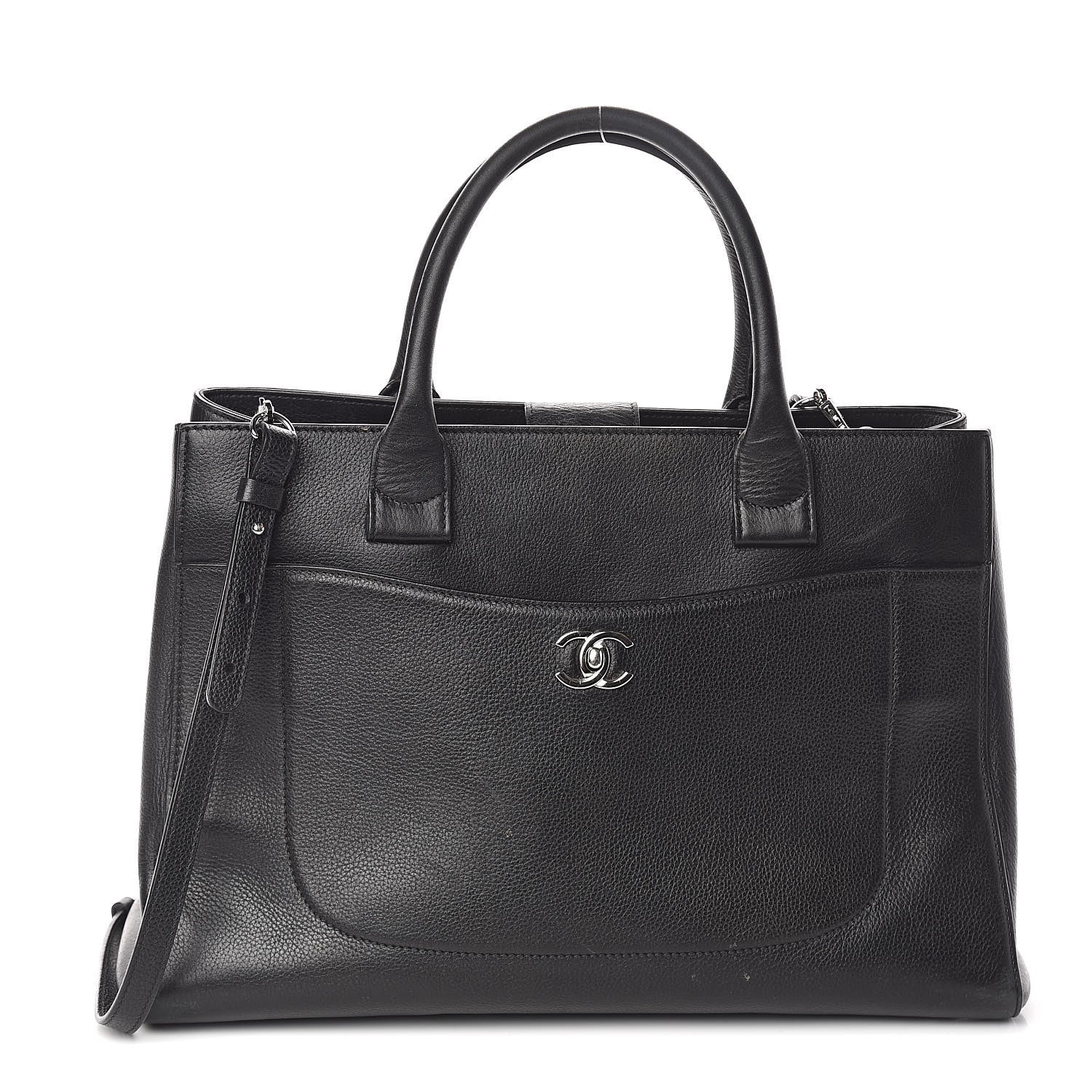 Chanel Grained Calfskin Medium Neo Executive Shopper Tote Blac 1 of 13