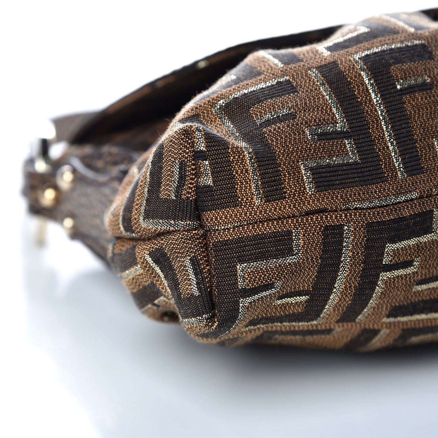 Zucca Vitello Small Chef Shoulder Bag Tobacco Oro Moro