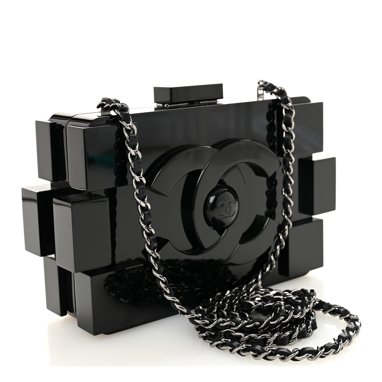 Plexiglass Barcode Boy Brick Lego Clutch Black
