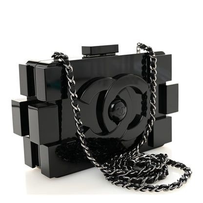 Chanel Plexiglass Barcode Boy Brick Lego Clutch Black 2 of 10