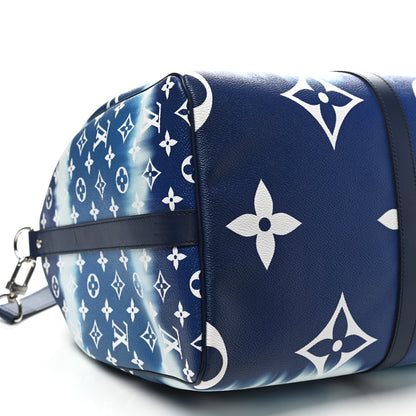Louis Vuitton Monogram Escale Keepall Bandouliere 50 Blue 9 of 10