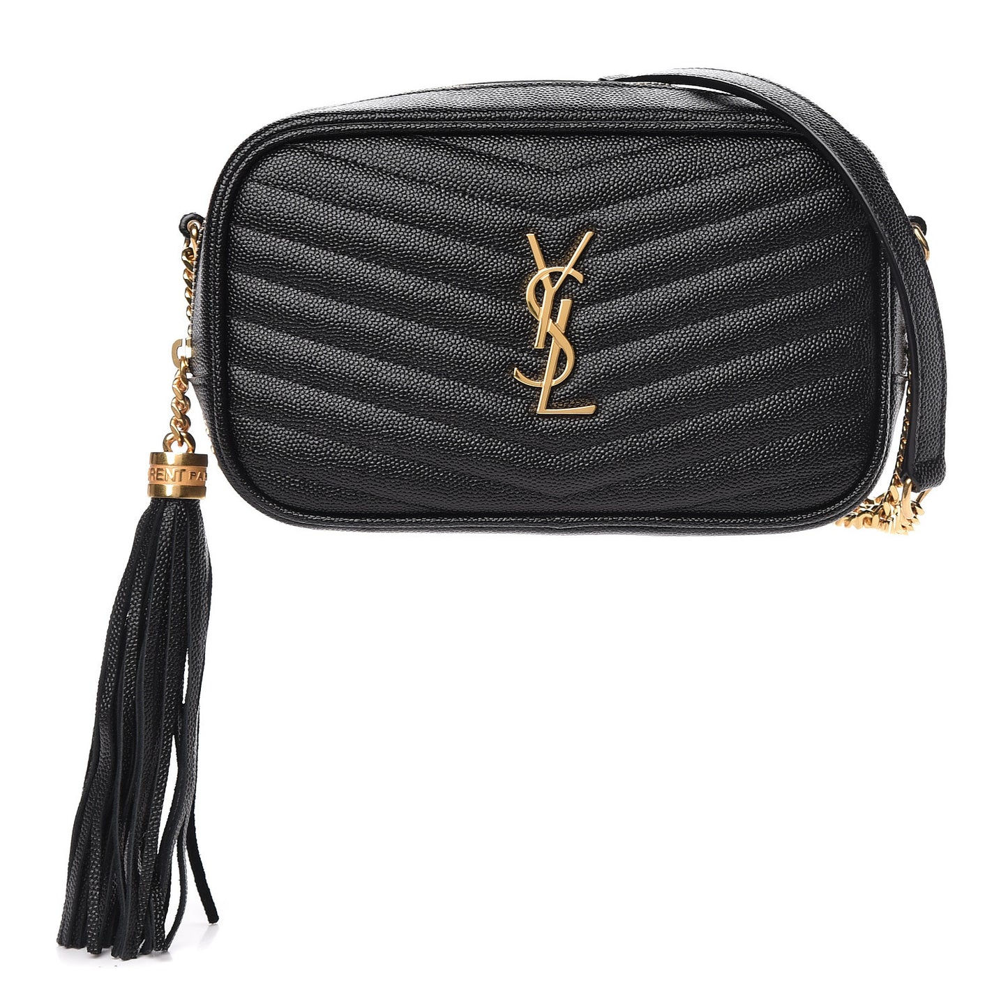 Grain De Poudre Matelasse Monogram Mini Lou Camera Bag Black