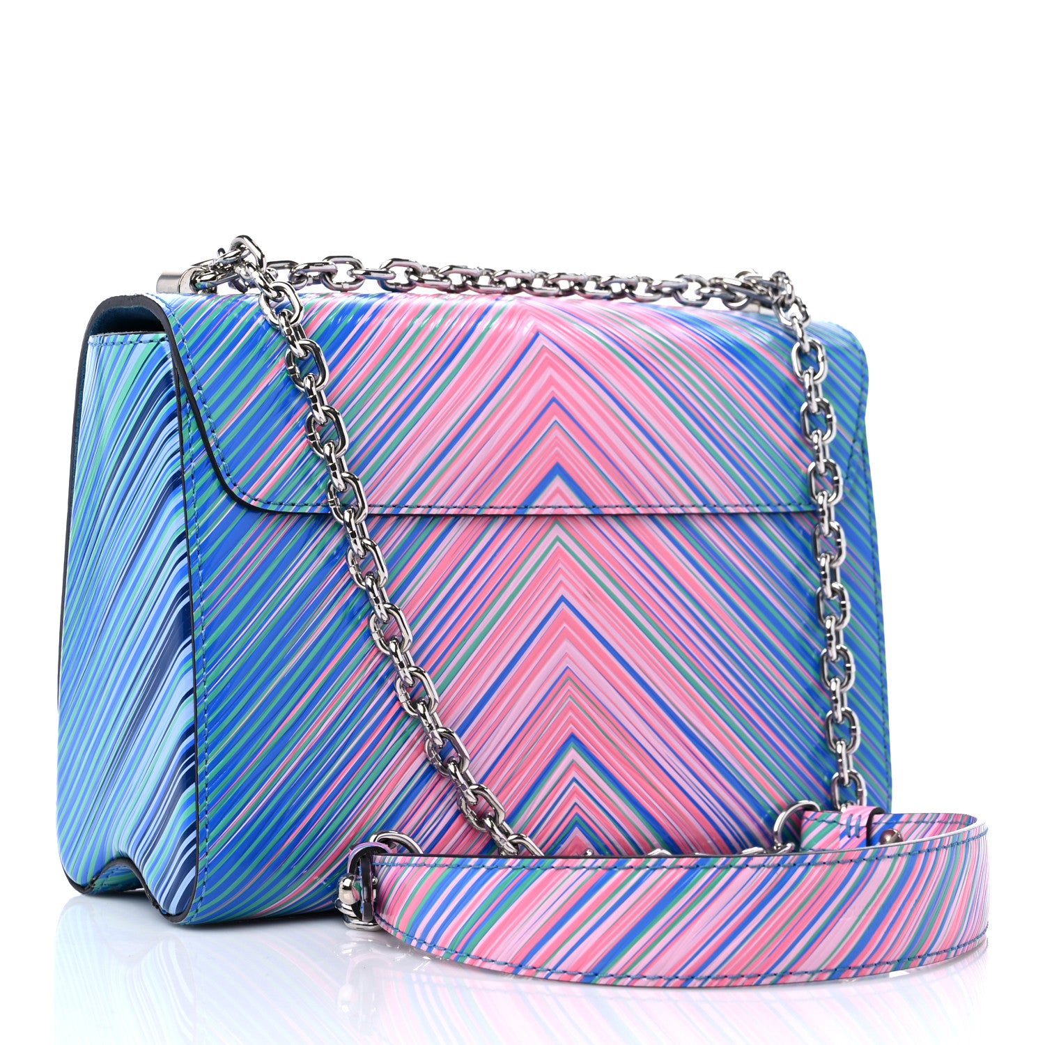 Louis Vuitton Epi Tropical Twist Shoulder Bag MM Blue Rose 4 of 9
