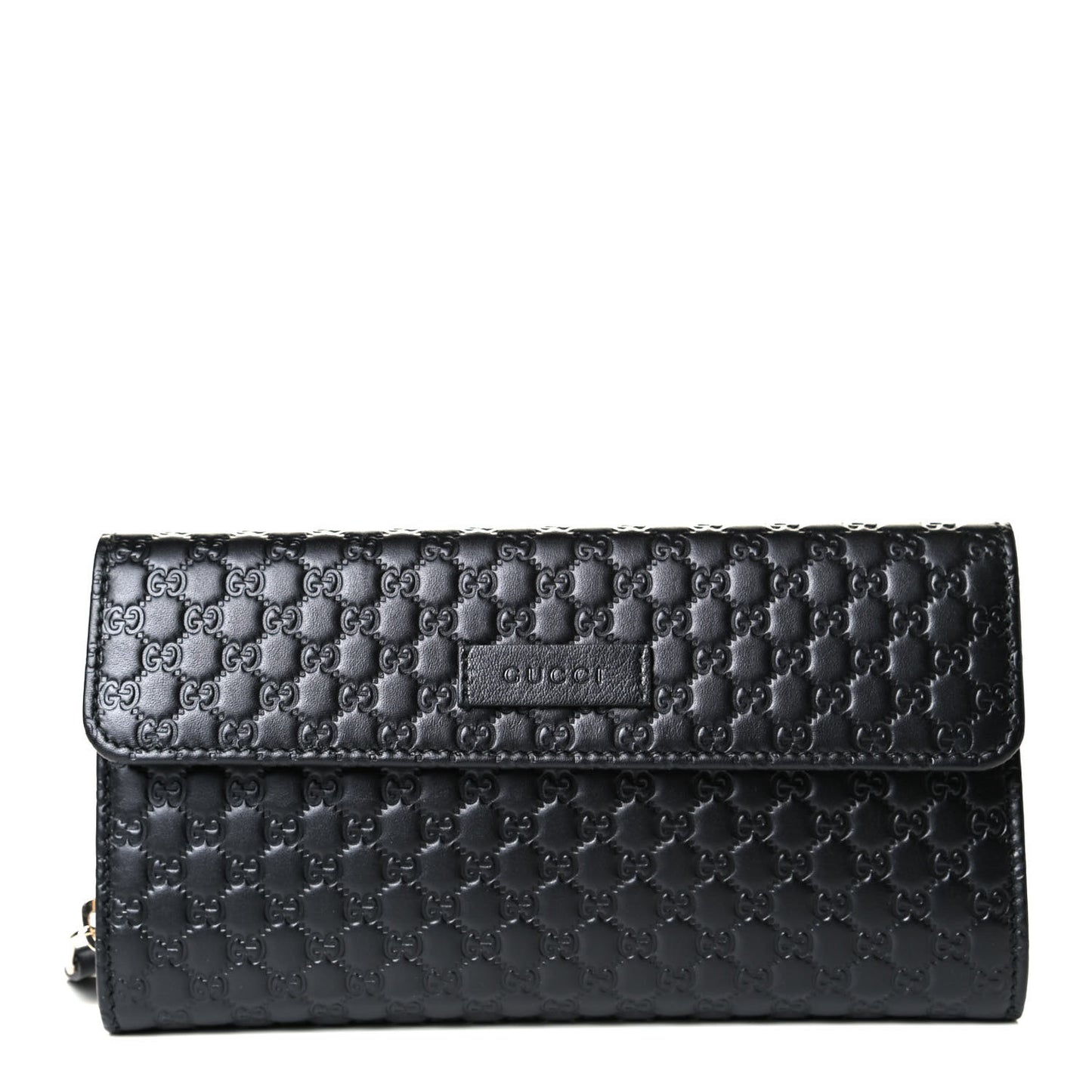 Soft Microguccissima Continental Zip Wallet Black