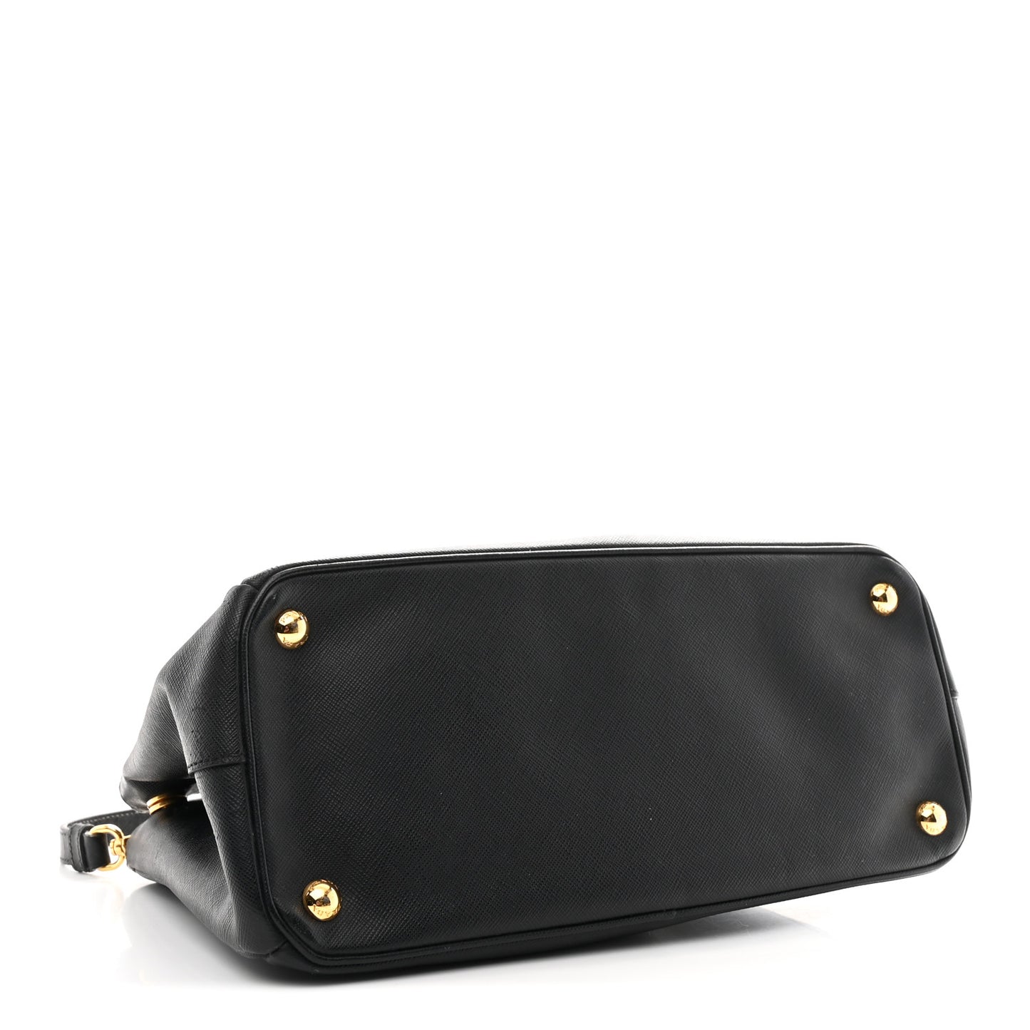 Saffiano Medium Galleria Double Zip Tote Black