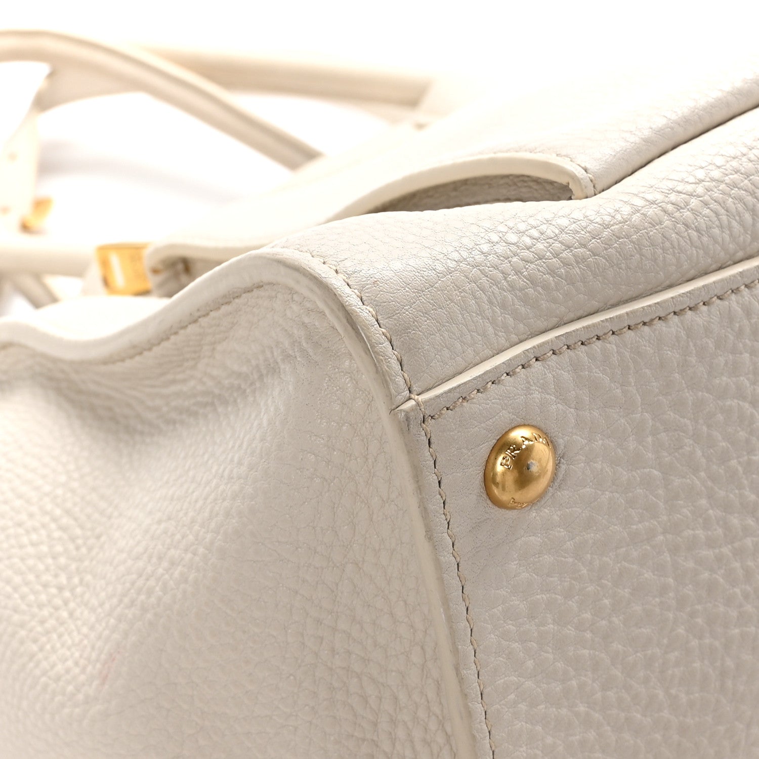 Prada Vitello Daino Shopping Tote Talco 8 of 11