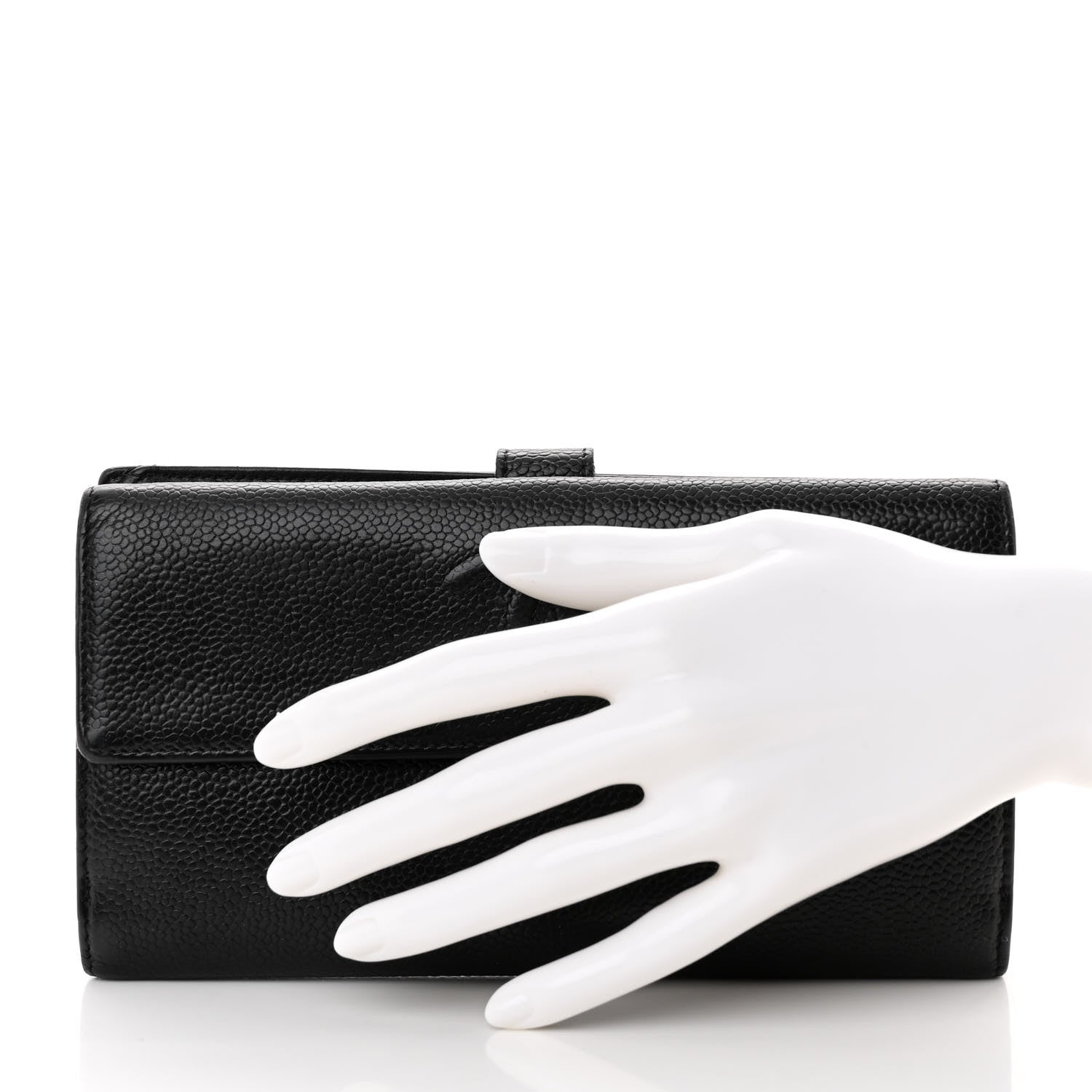 Chanel Caviar Timeless CC French Long Wallet Black 2 of 13