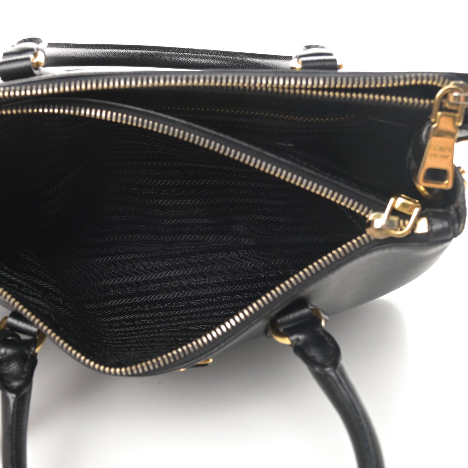 Prada Saffiano Small Galleria Double Zip Tote Black 6 of 21