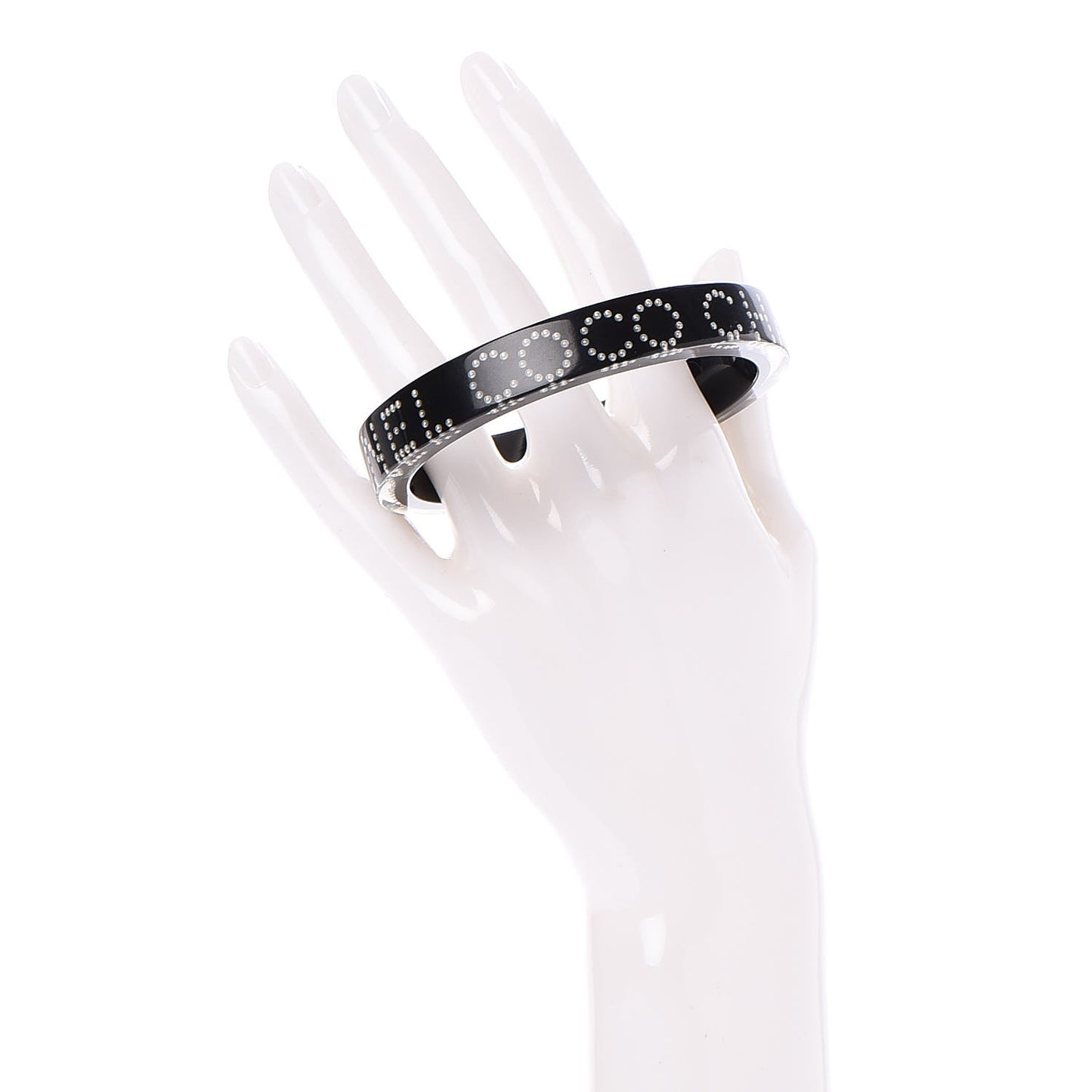 Resin Pearl Coco Bangle Black