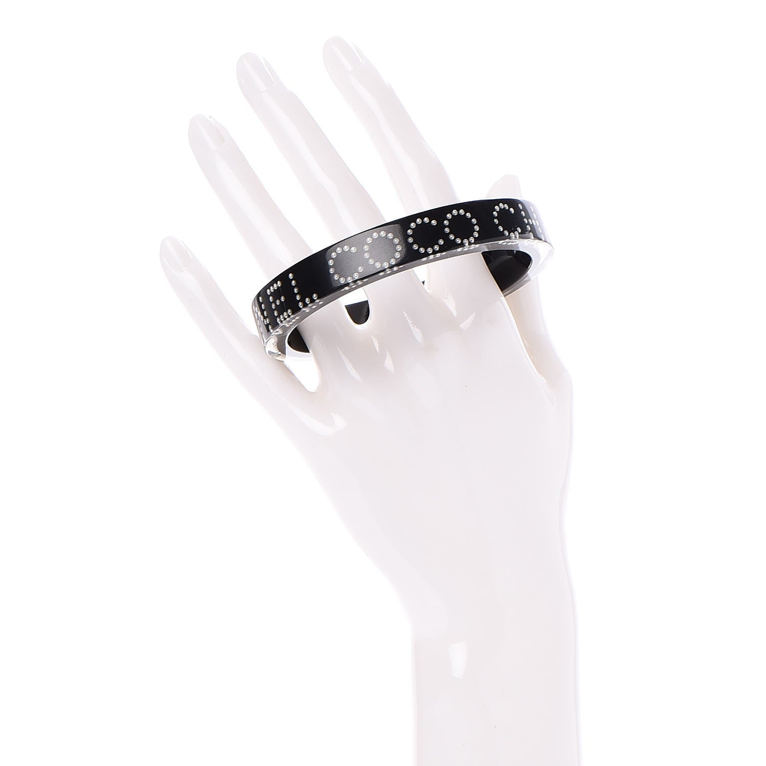 Chanel Resin Pearl Coco Bangle Black 2 of 4