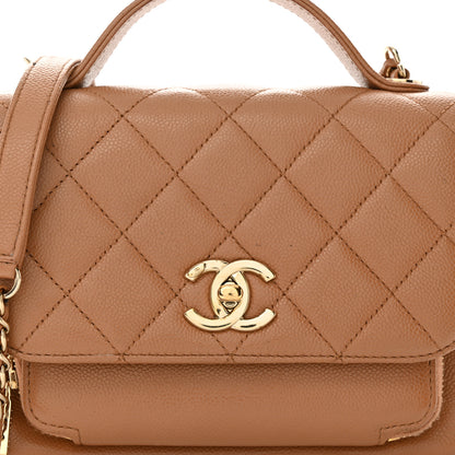 Chanel Caviar Quilted Small Business Affinity Flap Camel 8 of 13