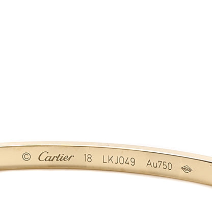 Cartier 18K Yellow Gold 10 Diamond Small LOVE Bracelet 18 4 of 5