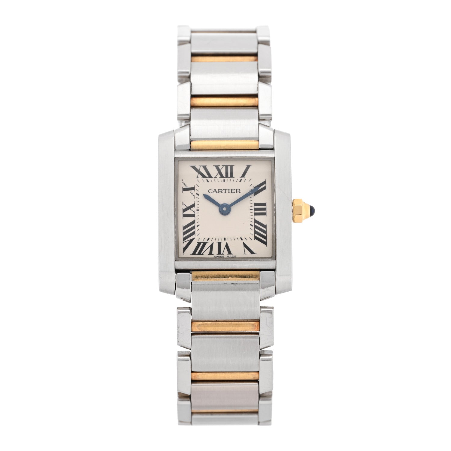 Cartier Stainless Steel 18K Yellow Gold 20mm Tank Francaise Quartz Watch 1 of 4