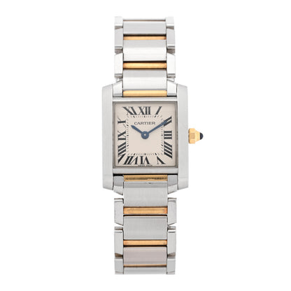 Cartier Stainless Steel 18K Yellow Gold 20mm Tank Francaise Quartz Watch 1 of 4