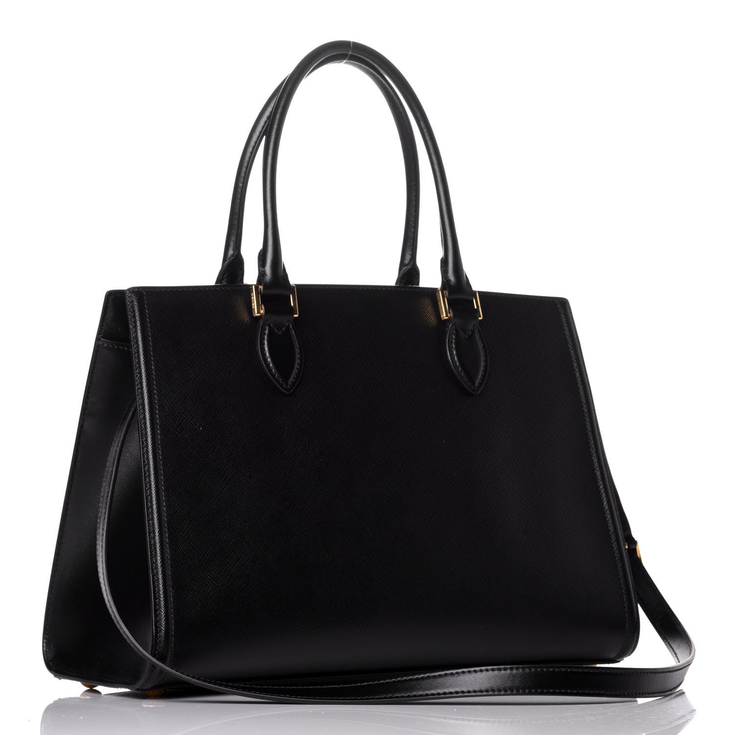 Prada Saffiano Soft Calfskin Tote Black 3 of 8