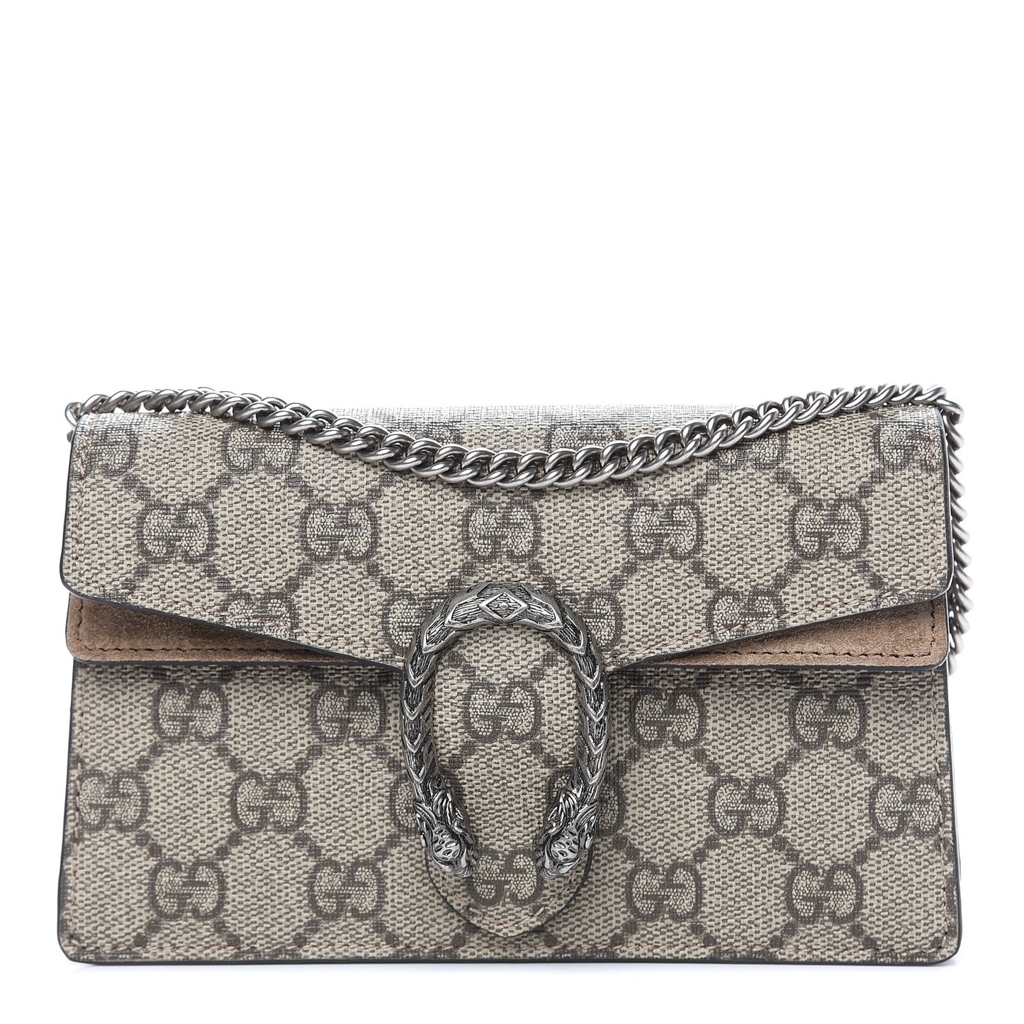 GG Supreme Monogram Super Mini Dionysus Shoulder Bag Taupe