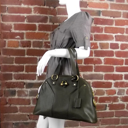 Saint Laurent Leather Muse Olive 2 of 11