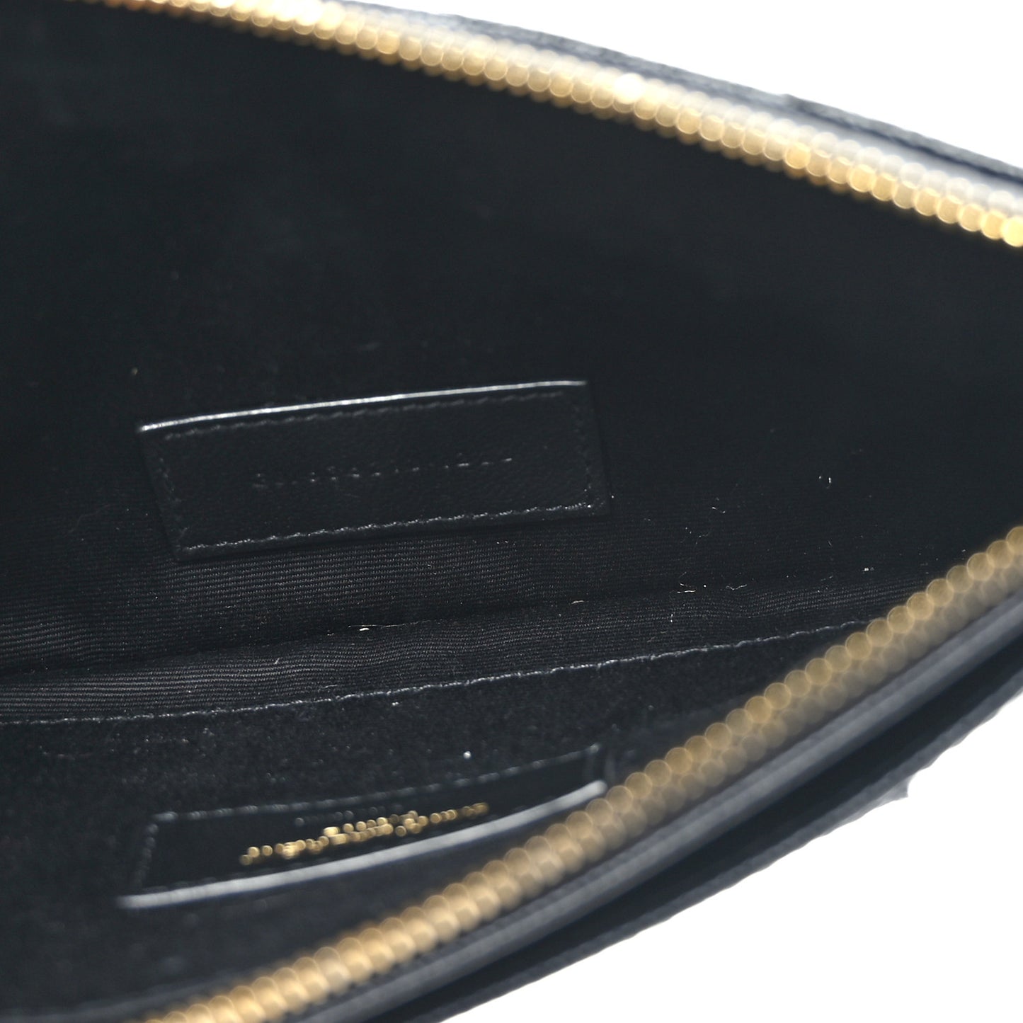 Grain De Poudre Chevron Monogram Large Bill Pouch Black