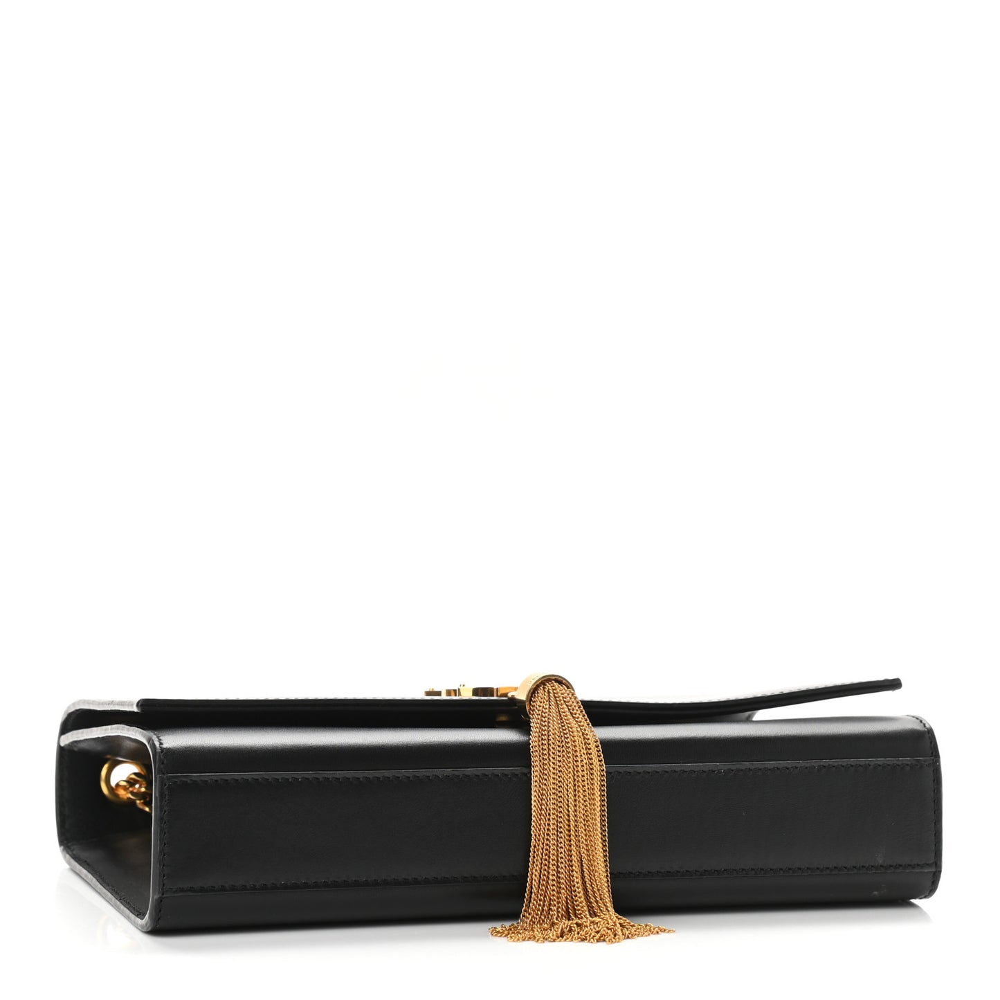 Smooth Calfskin Medium Classic Monogram Kate Tassel Satchel Black