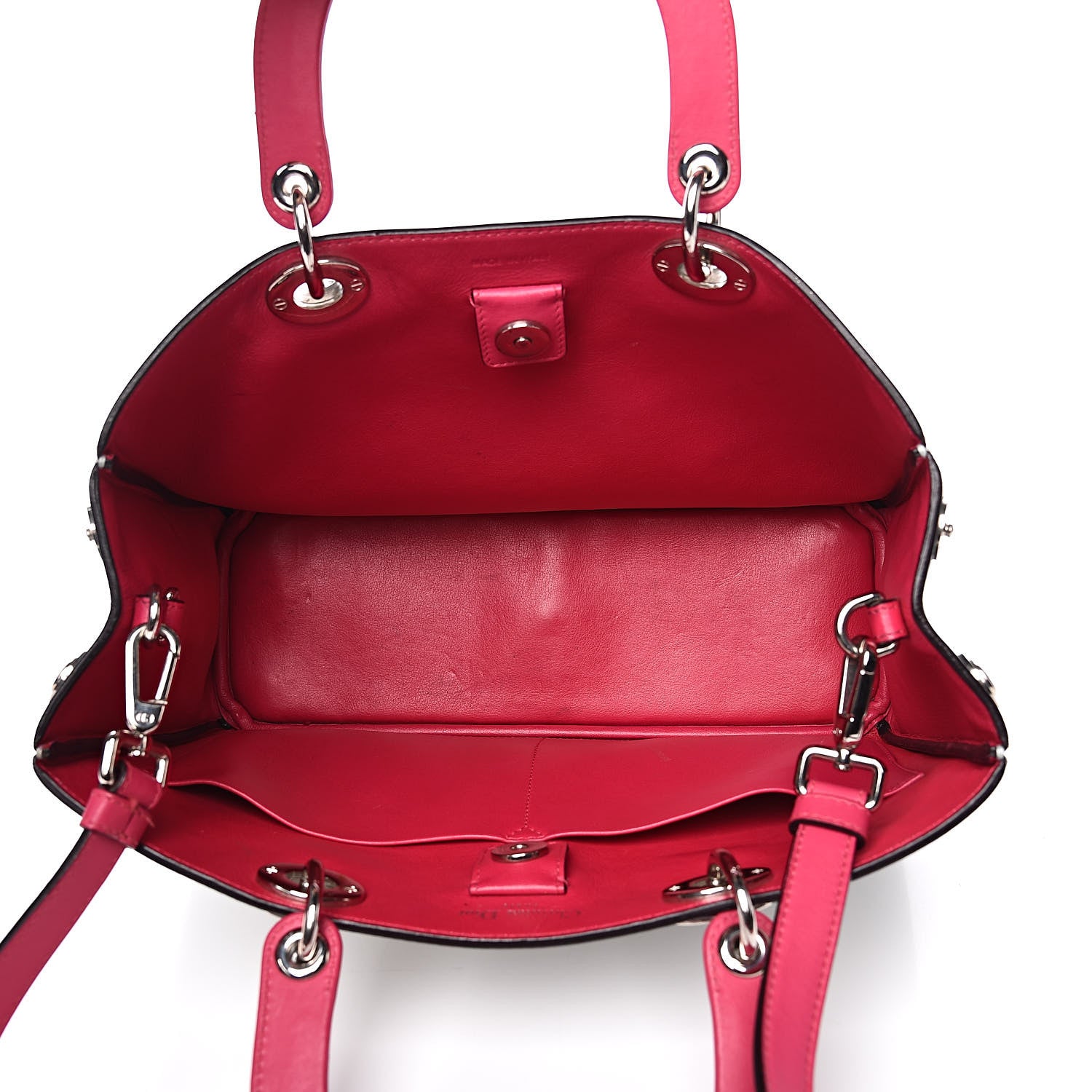 Christian Dior Smooth Calfskin Medium Tri-Color Diorissimo Pink Black Light Blue 5 of 18
