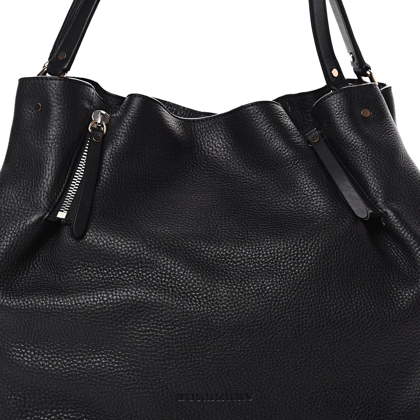 Grainy Calfskin House Check Medium Maidstone Black