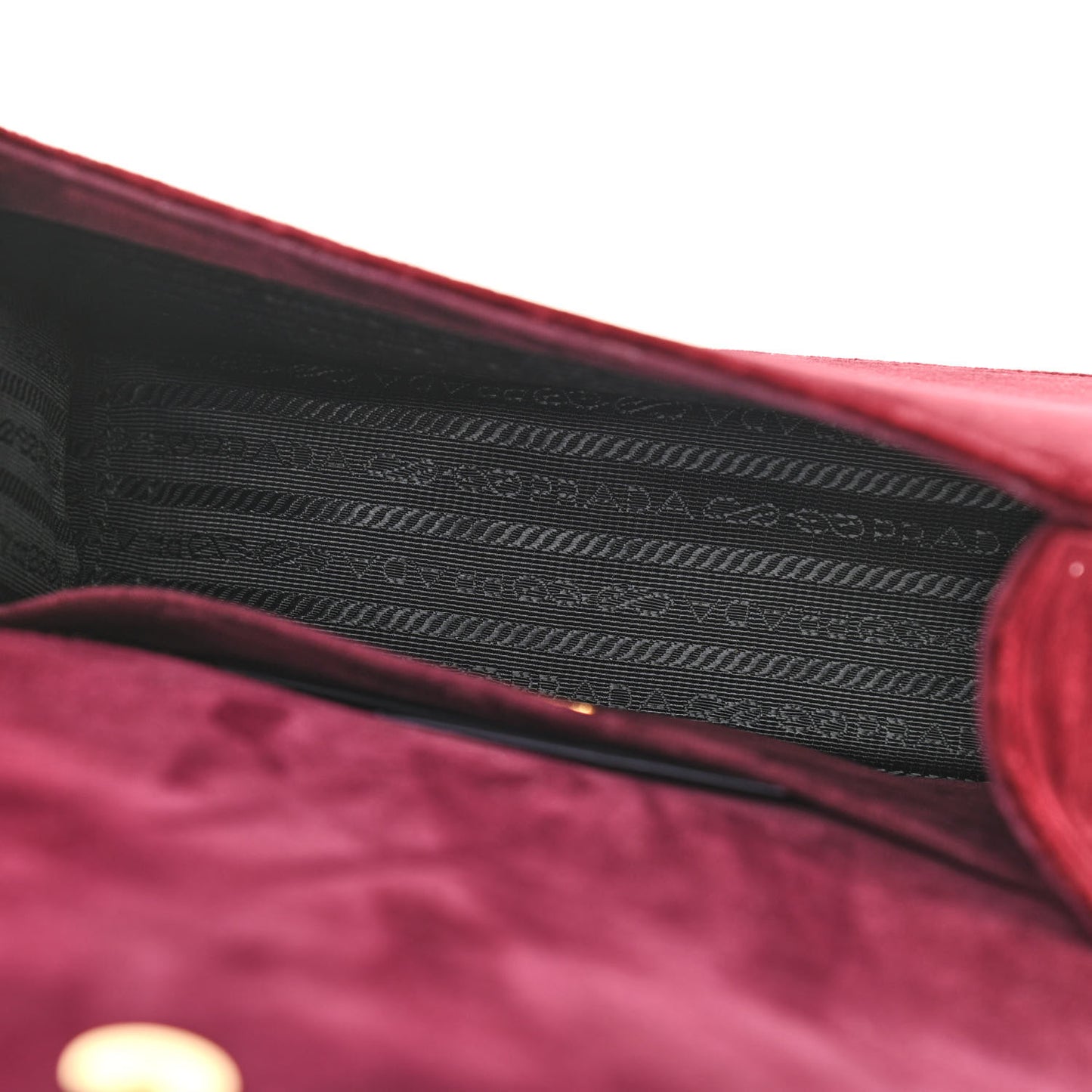 Velvet Bi-Color Chain Crossbody Bag Red