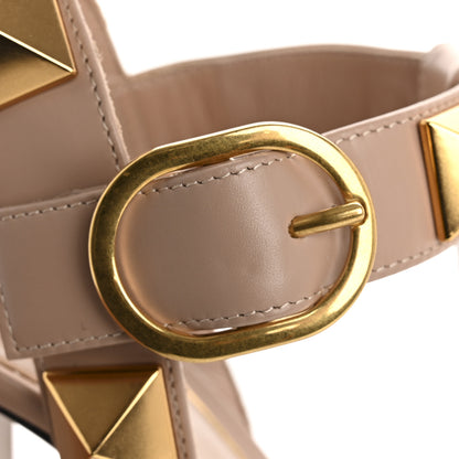Valentino Garavani Calfskin Roman Stud 90mm Sandals 37 Rose Cannelle 11 of 15