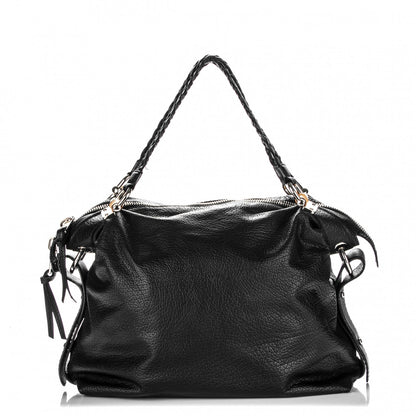 Gucci Leather Bamboo Bar Large Shoulder Bag Black 1 of 7