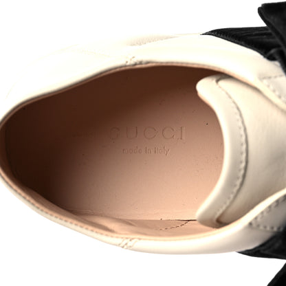 Gucci Calfskin Velvet Womens Bow Ace Sneakers 37 White 8 of 8