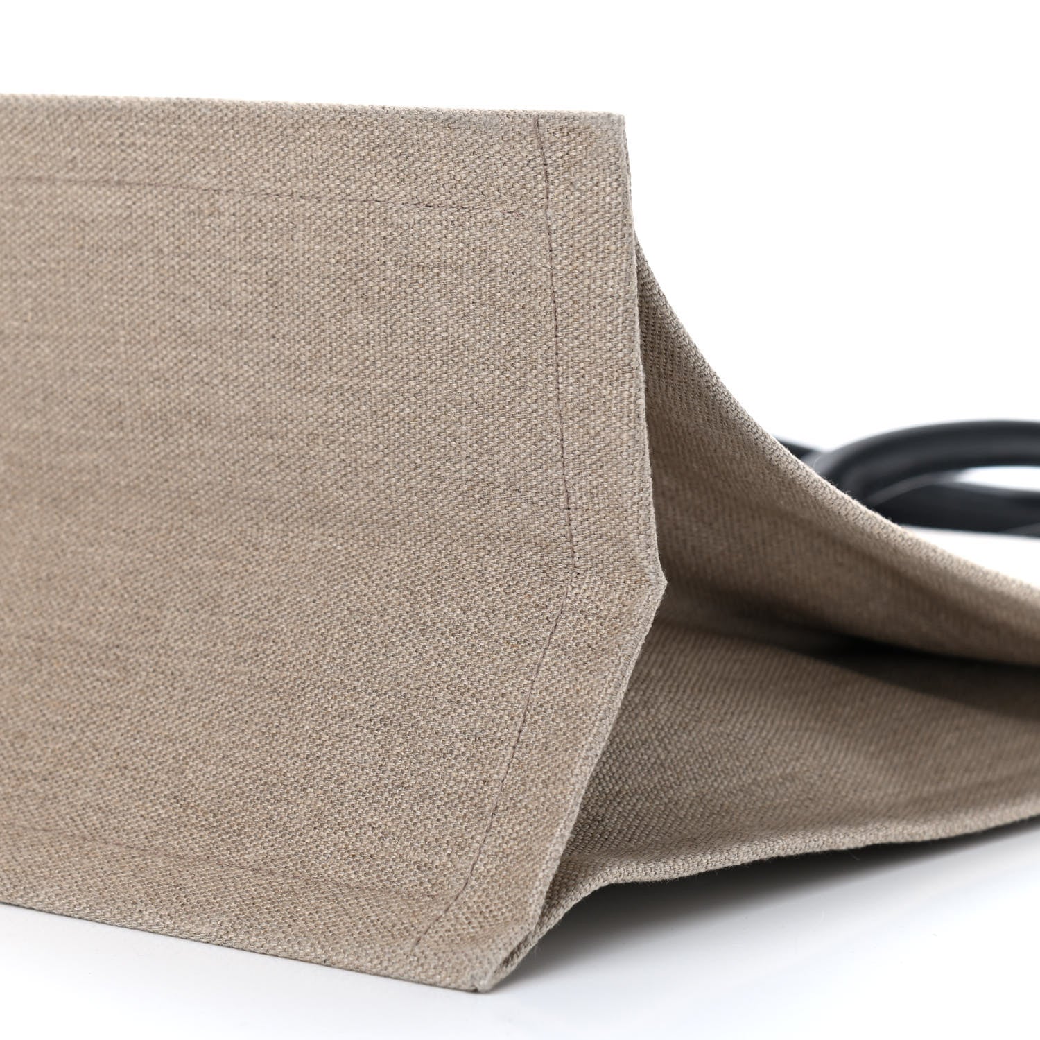 Saint Laurent Linen Calfskin Rive Gauche Tote Optic White 9 of 9