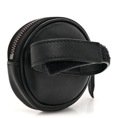 Gucci Calfskin Matelasse Animal Studs GG Marmont Round Wrist Wallet Black 3 of 8