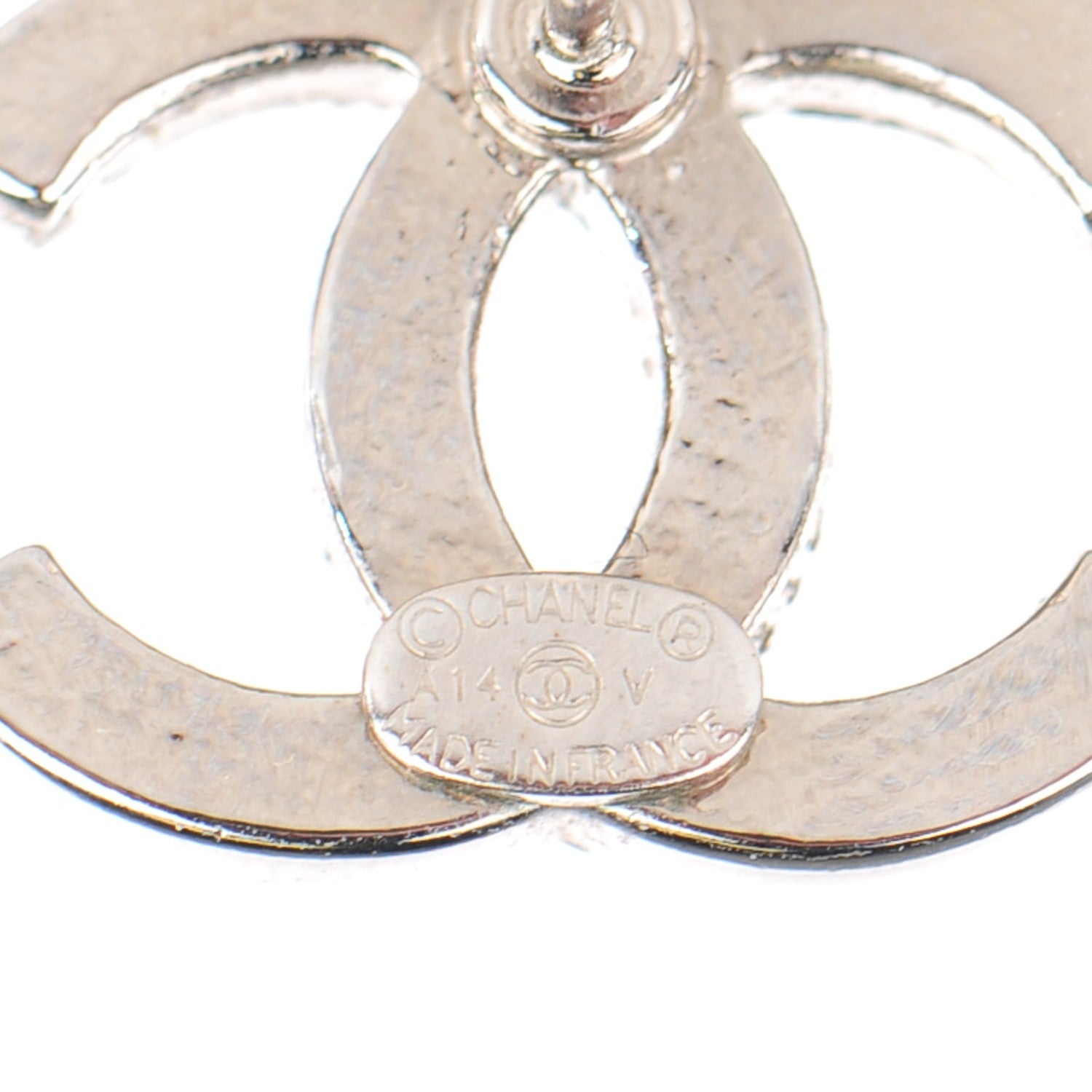 Chanel Crystal CC Earrings Silver 4 of 5