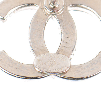 Chanel Crystal CC Earrings Silver 4 of 5