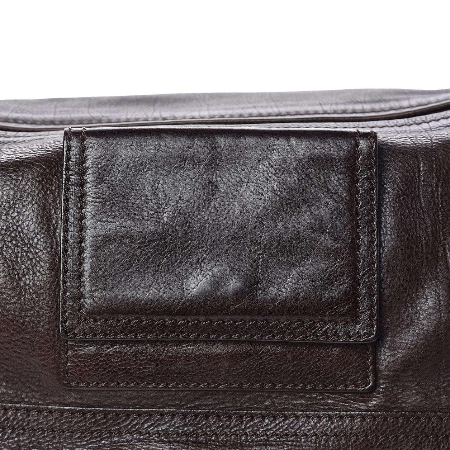 Sugar Goatskin Large Pandora Dark Brown