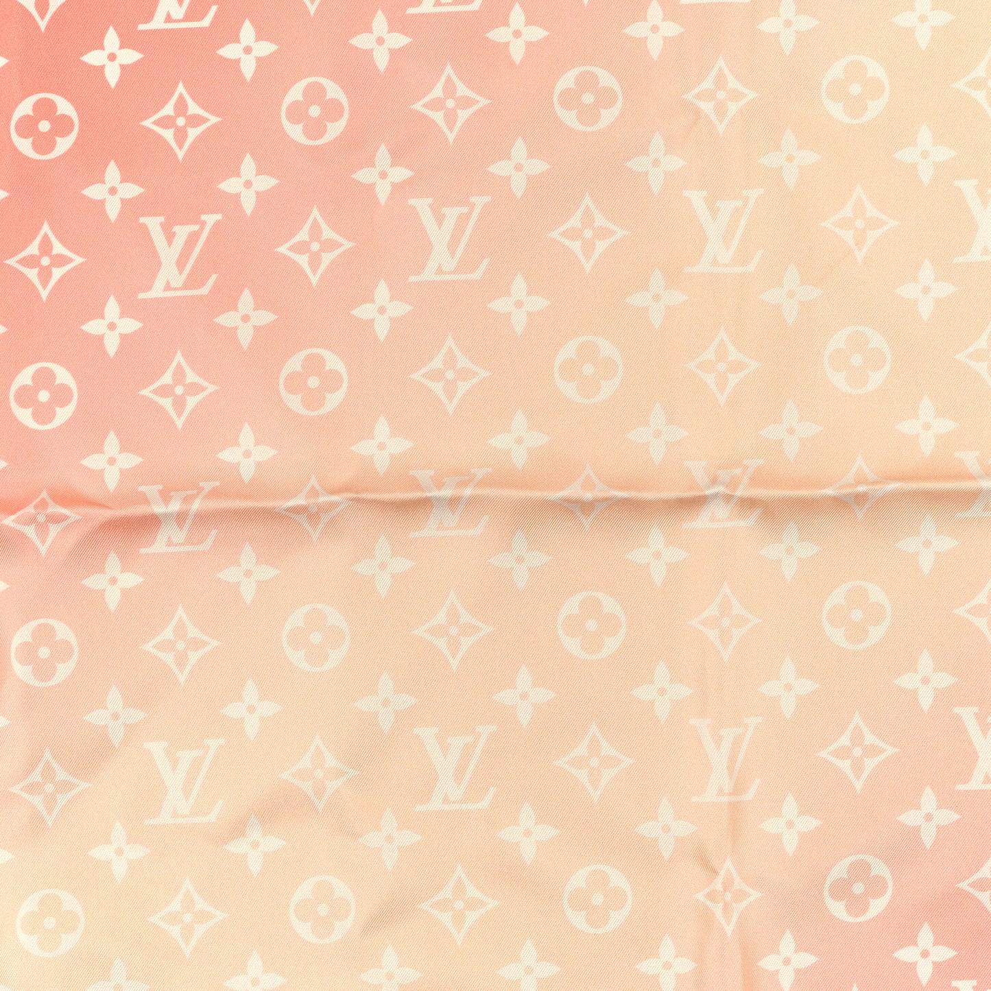 Silk Monogram Sunrise Aquarelle Square Scarf 90 Pink