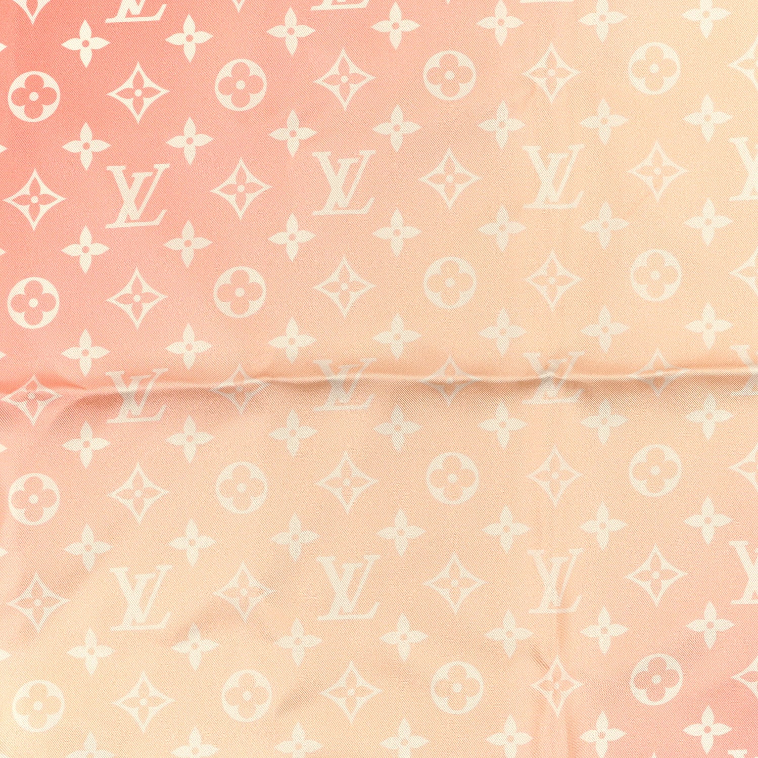 Louis Vuitton Silk Monogram Sunrise Aquarelle Square Scarf 90 Pink 3 of 3
