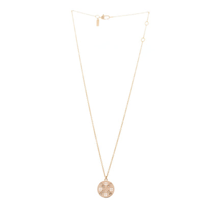 Gucci 18K Rose Gold Diamond Clover Pendant Necklace 3 of 5