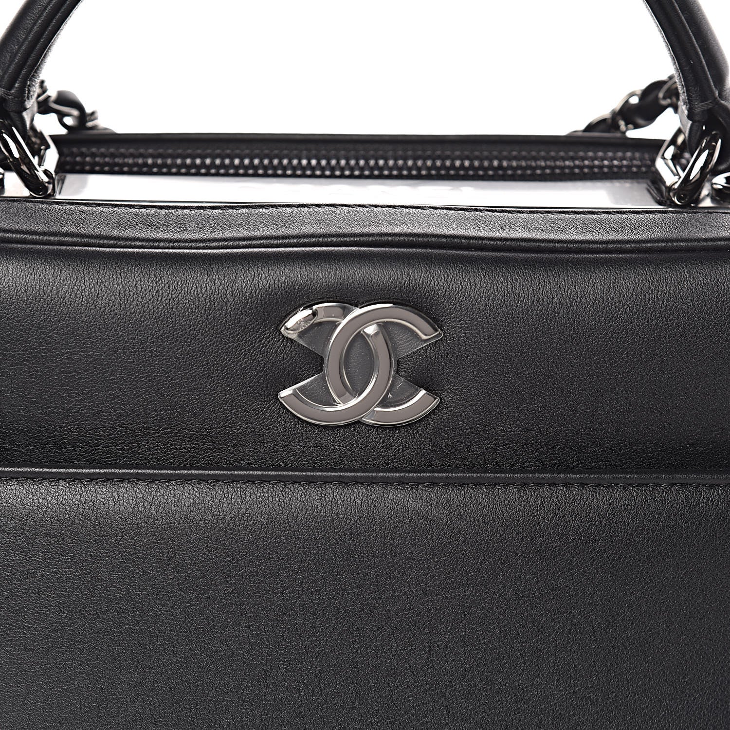 Chanel Calfskin Small Trendy CC Bowling Bag Black 10 of 10