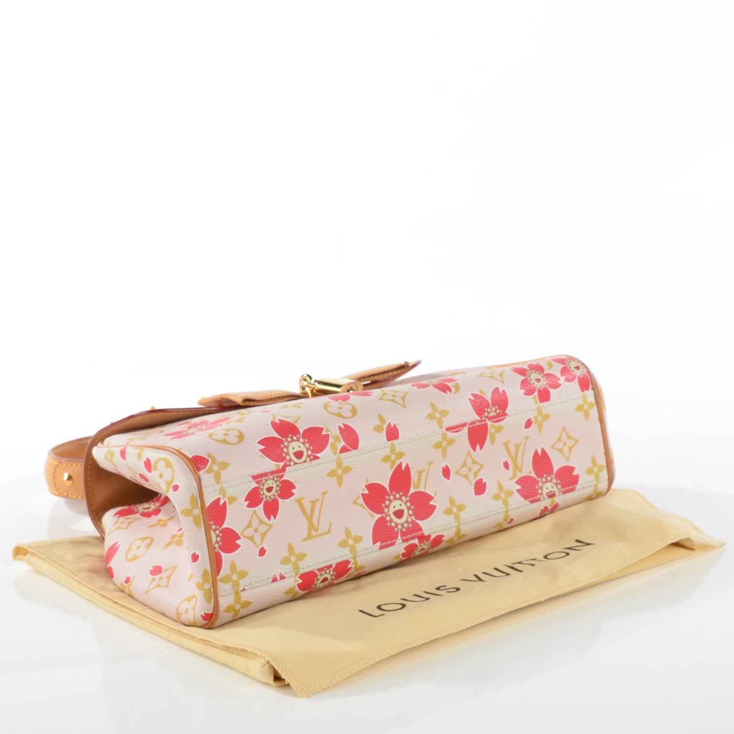 Louis Vuitton Monogram Cherry Blossom Sac Retro Bag Red 8 of 13