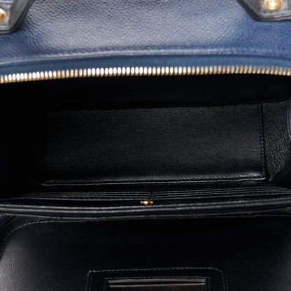 Chanel Caviar Quilted Large CC Filigree Vanity Case Navy Black 7 of 12
