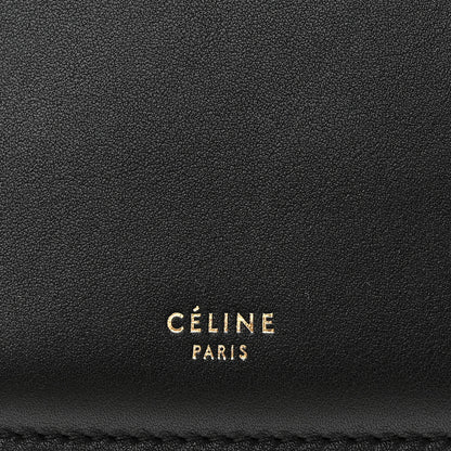 Celine Smooth Calfskin Medium Clasp Shoulder Bag Black 6 of 11