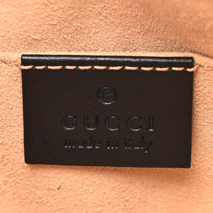 Gucci Calfskin Matelasse Mini GG Marmont Chain Shoulder Bag Black 6 of 11