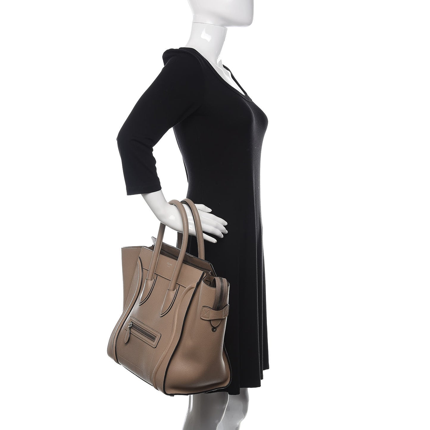 Drummed Calfskin Mini Luggage Dune
