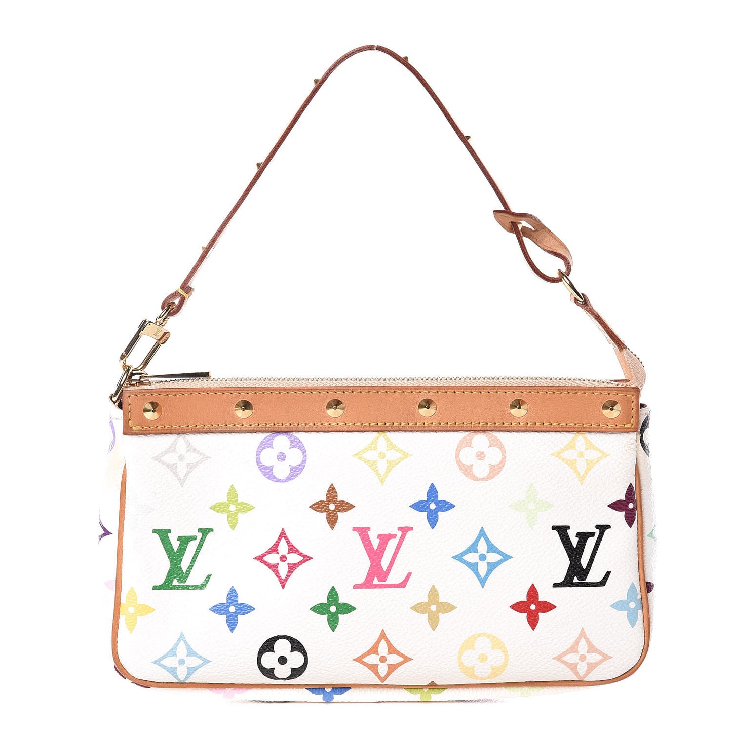 Monogram Multicolor Pochette Accessories White
