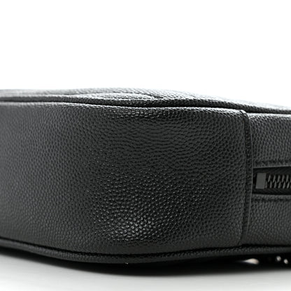 Saint Laurent Grain De Poudre Matelasse Monochrome Monogram Mini Lou Camera Bag Black 10 of 12
