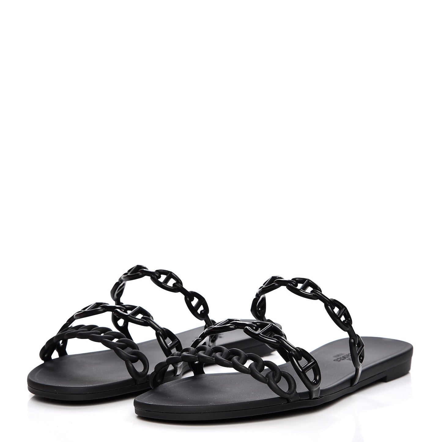 Rubber Chaine d'Ancre Rivage Sandals 37 Black