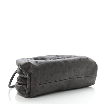 Bottega Veneta Ostrich The Mini Pouch Fondente 4 of 13