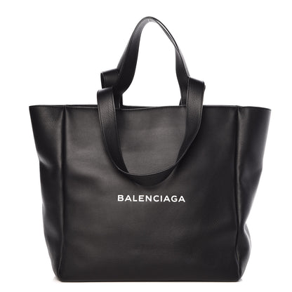Balenciaga Calfskin Logo Medium Tote Black 1 of 11
