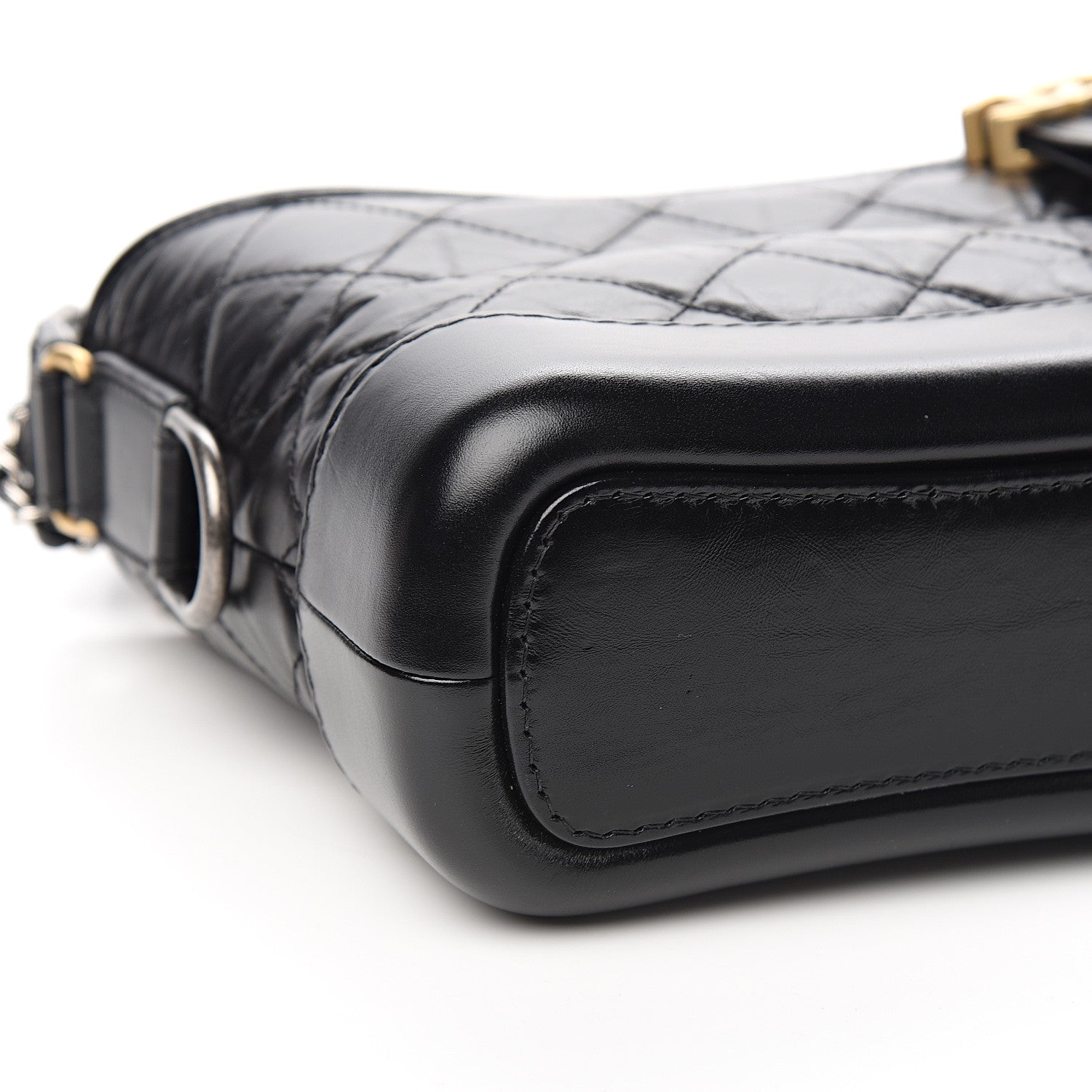 Chanel Aged Calfskin Quilted Small Gabrielle Hobo Black 7 of 10