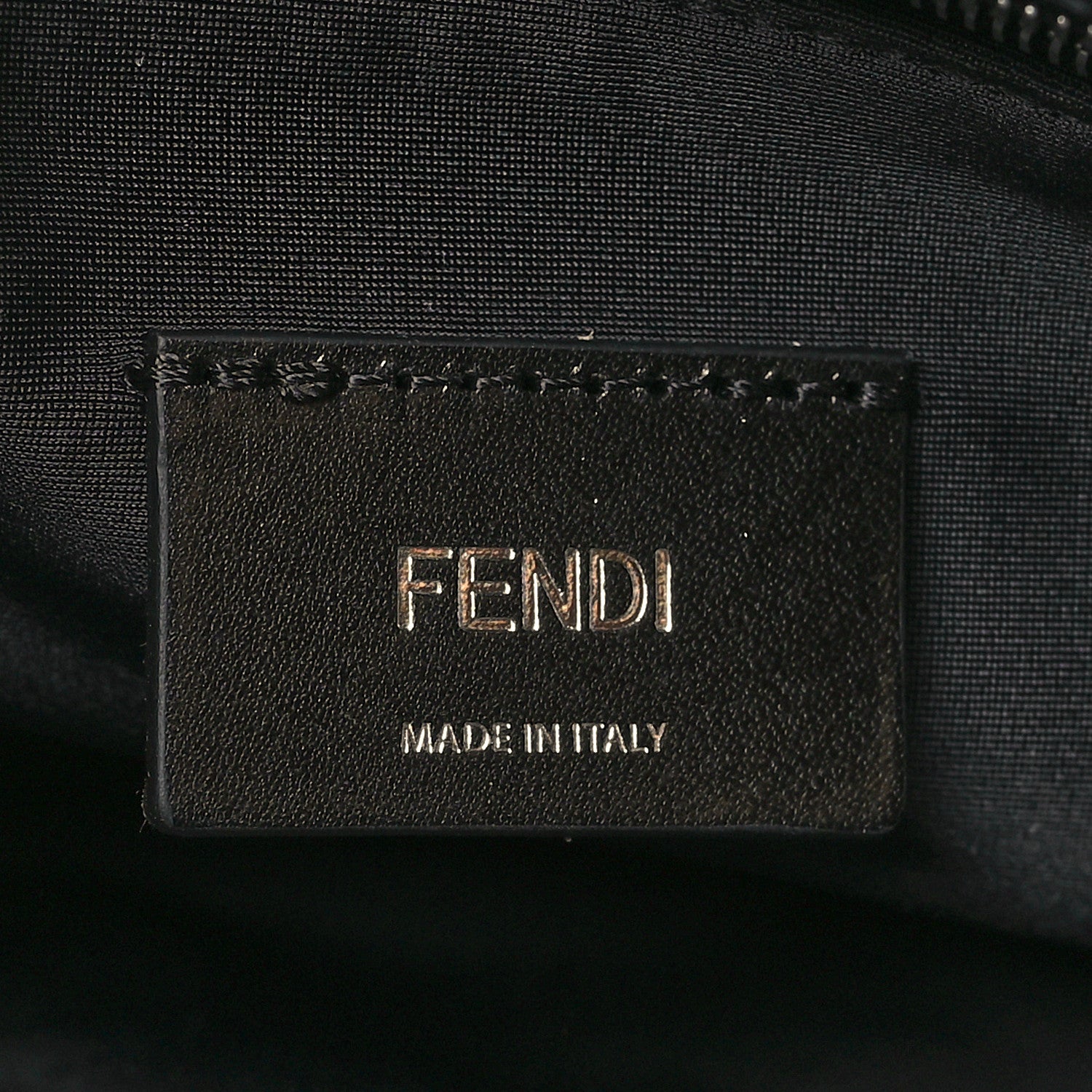 Fendi X SARAH COLEMAN Fabric Jacquard Vitello Grace FF Vertigo Woven Lanyard Large Baguette Tobacco Moro Black 6 of 11